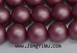 CSB1643 15.5 inches 10mm round matte shell pearl beads wholesale