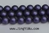 CSB1650 15.5 inches 4mm round matte shell pearl beads wholesale