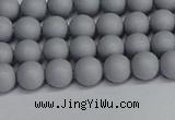 CSB1690 15.5 inches 4mm round matte shell pearl beads wholesale
