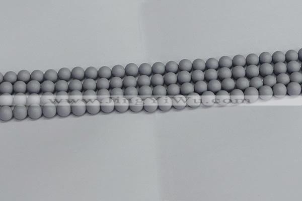 CSB1691 15.5 inches 6mm round matte shell pearl beads wholesale
