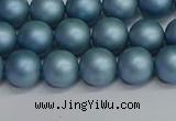 CSB1712 15.5 inches 8mm round matte shell pearl beads wholesale