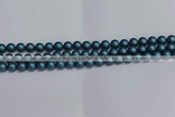 CSB1731 15.5 inches 6mm round matte shell pearl beads wholesale