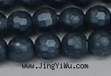 CSB1974 15.5 inches 12mm faceted round matte shell pearl beads