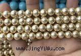 CSB2116 15.5 inches 8mm ball shell pearl beads wholesale