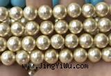 CSB2188 15.5 inches 18mm ball shell pearl beads wholesale