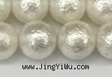 CSB2203 15.5 inches 10mm round wrinkled shell pearl beads wholesale