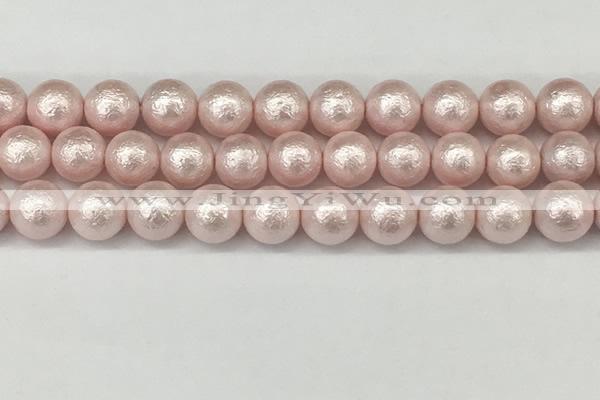 CSB2234 15.5 inches 12mm round wrinkled shell pearl beads wholesale