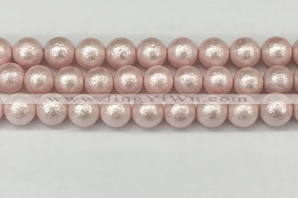 CSB2236 15.5 inches 16mm round wrinkled shell pearl beads wholesale