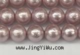 CSB2240 15.5 inches 4mm round wrinkled shell pearl beads wholesale