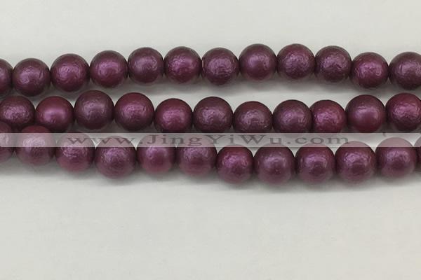 CSB2256 15.5 inches 16mm round wrinkled shell pearl beads wholesale