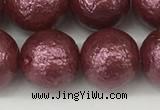 CSB2265 15.5 inches 14mm round wrinkled shell pearl beads wholesale