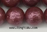 CSB2266 15.5 inches 16mm round wrinkled shell pearl beads wholesale