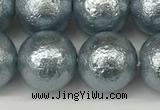 CSB2285 15.5 inches 14mm round wrinkled shell pearl beads wholesale