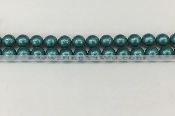 CSB2333 15.5 inches 10mm round wrinkled shell pearl beads wholesale