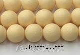CSB2380 15.5 inches 4mm round matte wrinkled shell pearl beads