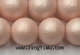 CSB2414 15.5 inches 12mm round matte wrinkled shell pearl beads