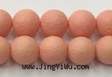 CSB2421 15.5 inches 6mm round matte wrinkled shell pearl beads