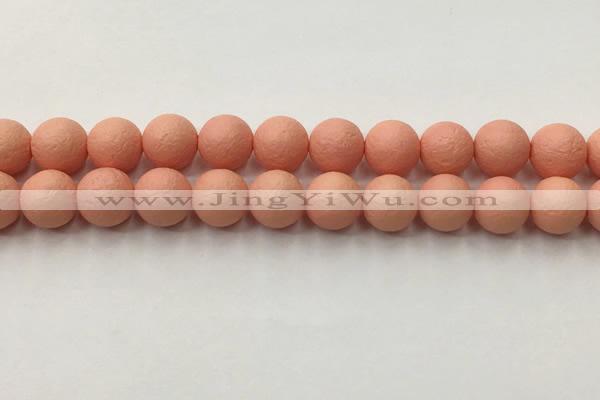 CSB2424 15.5 inches 12mm round matte wrinkled shell pearl beads