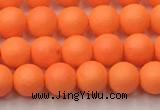 CSB2430 15.5 inches 4mm round matte wrinkled shell pearl beads