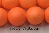 CSB2435 15.5 inches 14mm round matte wrinkled shell pearl beads