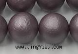 CSB2446 15.5 inches 16mm round matte wrinkled shell pearl beads
