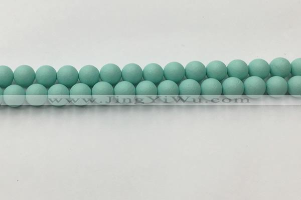 CSB2552 15.5 inches 8mm round matte wrinkled shell pearl beads