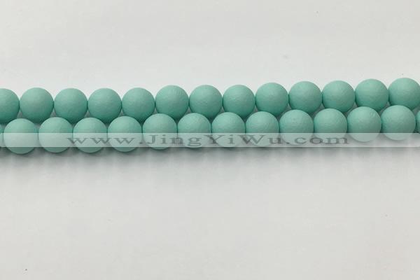 CSB2553 15.5 inches 10mm round matte wrinkled shell pearl beads