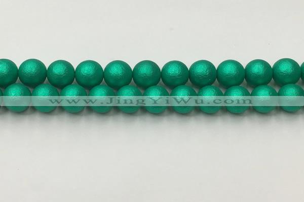 CSB2564 15.5 inches 12mm round matte wrinkled shell pearl beads