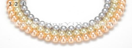 CSB34 16 inches 12mm round shell pearl beads Wholesale