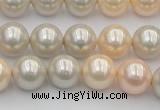 CSB351 15.5 inches 12mm round mixed color shell pearl beads