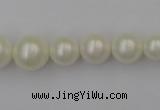 CSB401 15.5 inches 8mm - 16mm round shell pearl beads