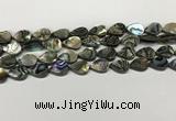 CSB4136 15.5 inches 10*14mm flat teardrop abalone shell beads