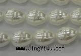 CSB557 15.5 inches 12*15mm whorl teardrop shell pearl beads