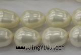 CSB565 15.5 inches 14*18mm whorl teardrop shell pearl beads