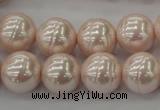 CSB625 15.5 inches 14mm whorl round shell pearl beads