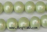 CSB809 15.5 inches 13*15mm oval shell pearl beads wholesale