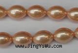 CSB848 15.5 inches 10*14mm rice shell pearl beads wholesale