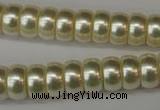 CSB901 15.5 inches 6*12mm rondelle shell pearl beads wholesale