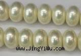 CSB910 15.5 inches 11*15mm rondelle shell pearl beads wholesale