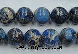CSE213 15.5 inches 12mm round dyed natural sea sediment jasper beads