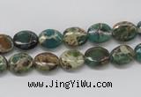 CSE5010 15.5 inches 8*10mm oval natural sea sediment jasper beads