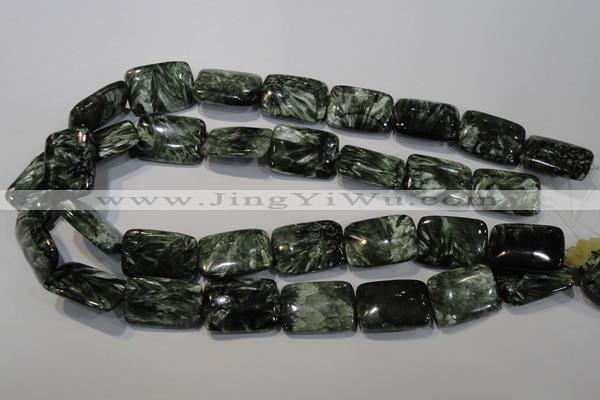 CSH115 15.5 inches 18*25mm rectangle natural seraphinite gemstone beads