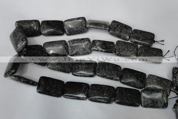 CSI117 15.5 inches 22*30mm rectangle silver scale stone beads