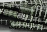 CSJ61 15.5 inches 16*20mm rectangle green silver line jasper beads