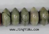 CSL110 15.5 inches 10*20mm rondelle silver leaf jasper beads wholesale