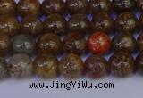 CSL221 15.5 inches 6mm round gold leaf jasper beads wholesale