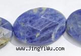 CSO26 15.5 inches A grade 10*14mm faceted oval sodalite beads