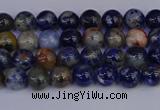 CSO510 15.5 inches 4mm round orange sodalite beads wholesale
