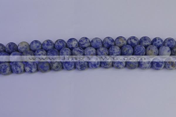 CSO534 15.5 inches 12mm round matte African sodalite beads wholesale
