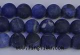 CSO542 15.5 inches 8mm round matte sodalite beads wholesale